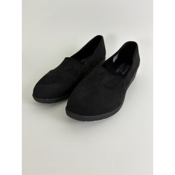 Skechers Shoes Womens 7.5 Relaxed Fit Air Cooled Memory Foam Black Suede Slip on - Picture 4 of 9